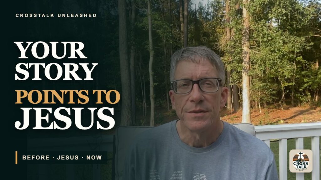 Craig Marvin Johnson in a forest setting beside the words Your Story Points to Jesus